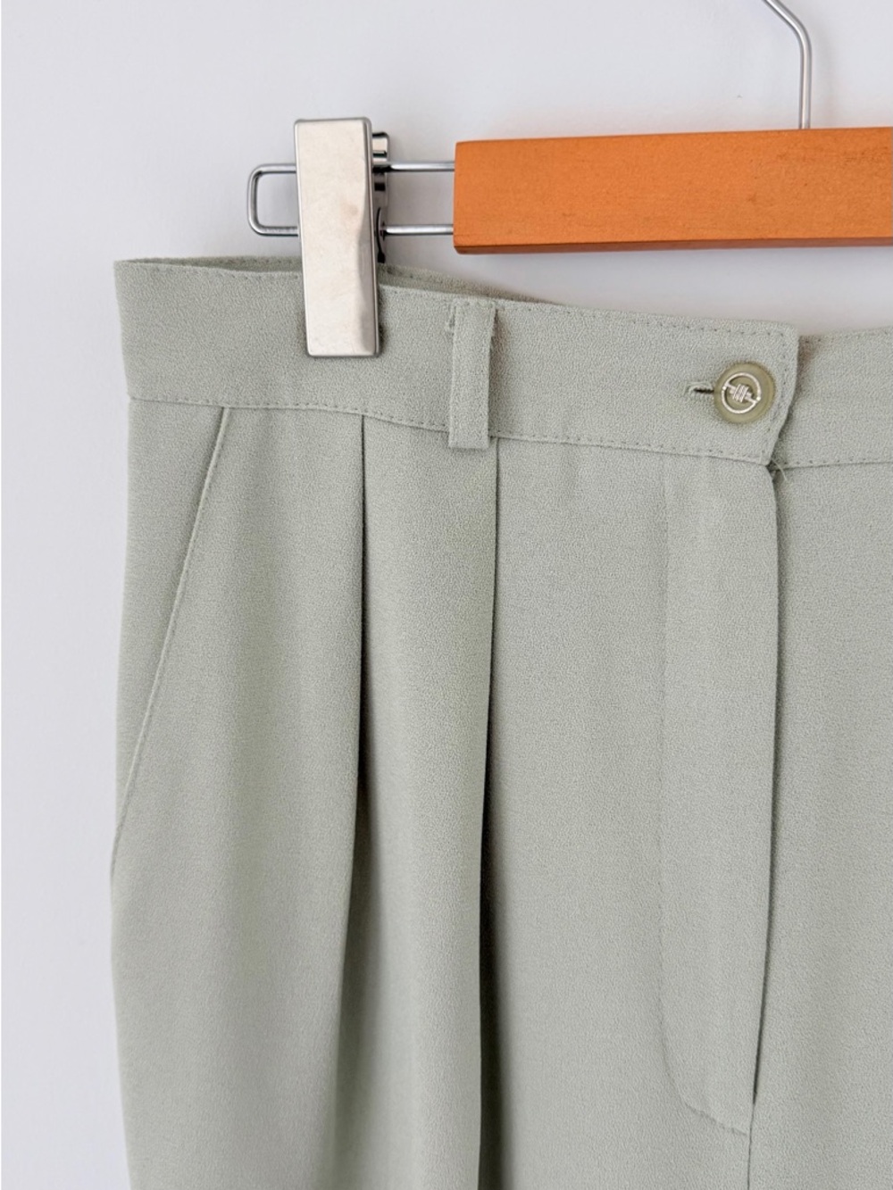 Vintage Laura Petites sage green trousers - Picture 5 of 7